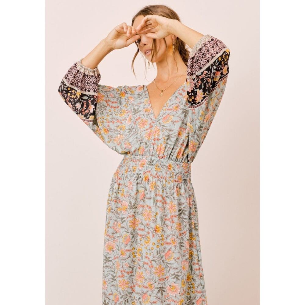 Love Stitch Amanda Volume Sleeve Maxi Dress - Picture 4 of 14